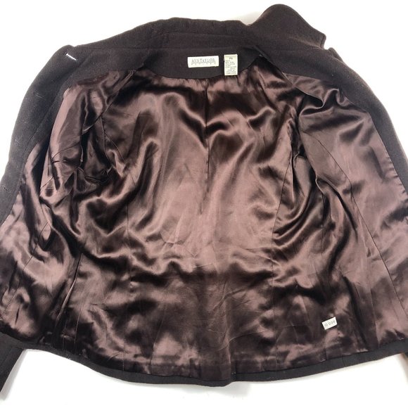 Ann Taylor Vintage Petites Brown Wool Blazer Academia Office Quiet Luxury - Picture 7 of 12